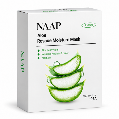 Naap NAAP Aloe Rescue Moisture Mask – 27g × 10 Sheets - Korean Skincare UAE